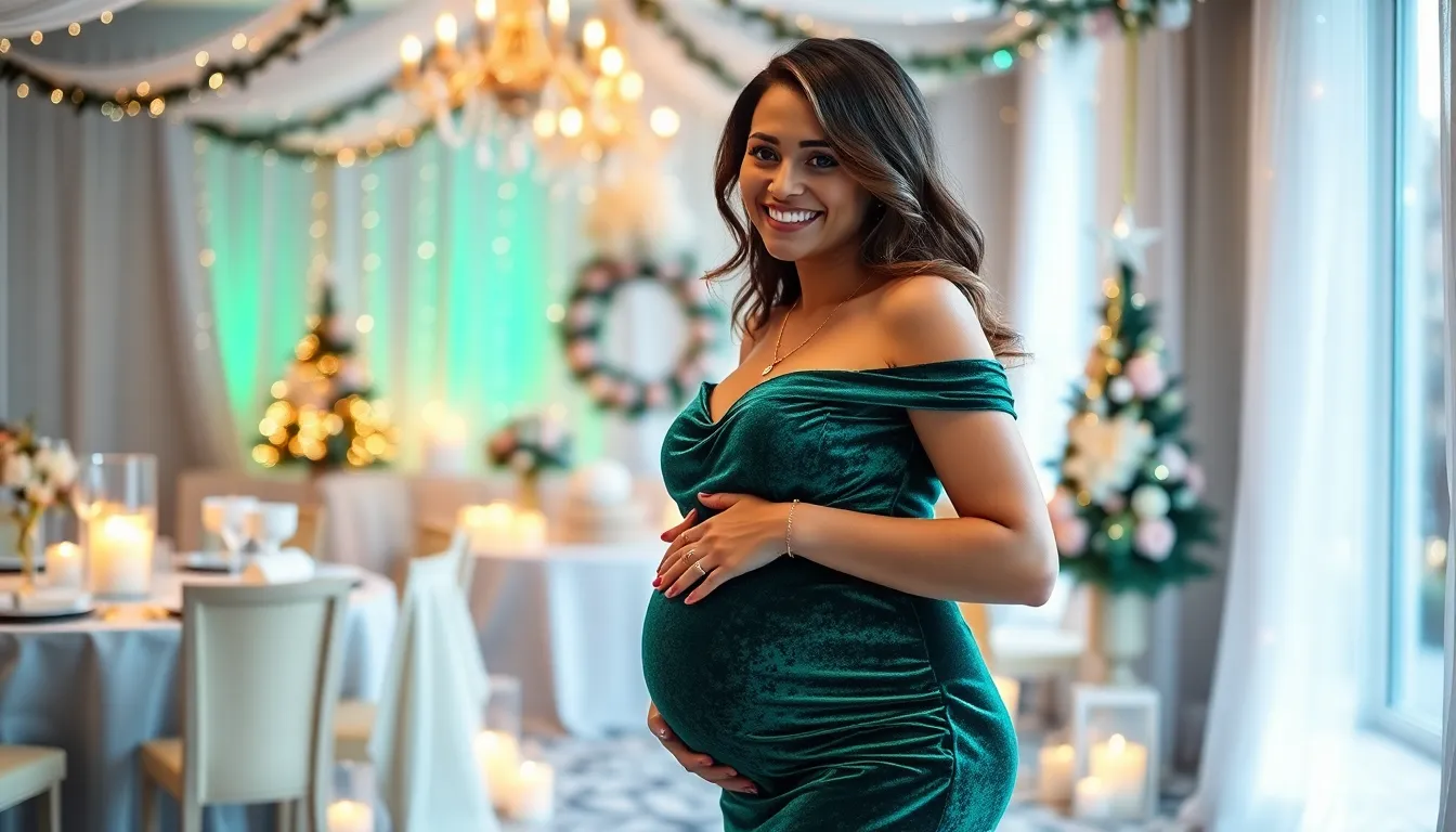15 Stylish Winter Baby Shower Outfits for Mom That Keep You Warm & Glowing 3
