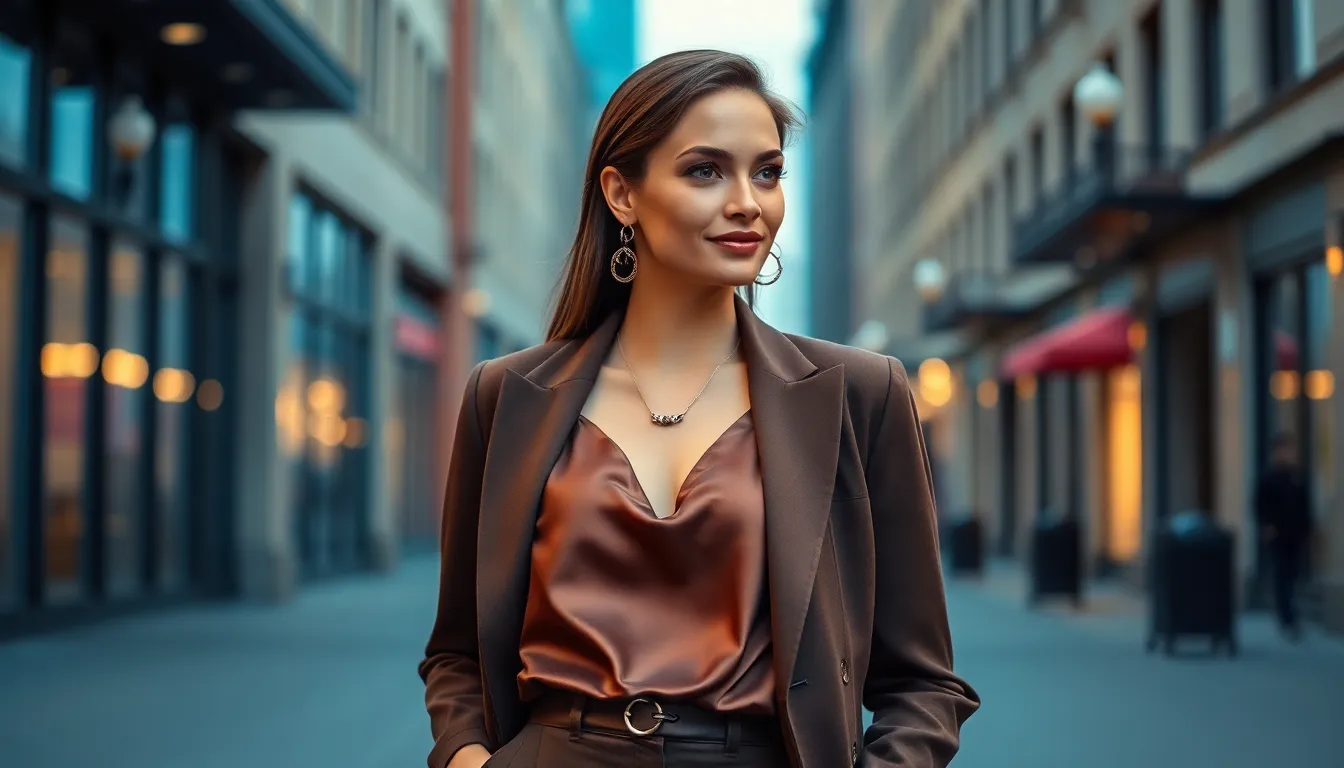 50+ Dark Brown Pants Outfit Ideas for Women: From Office to Weekend Style 3