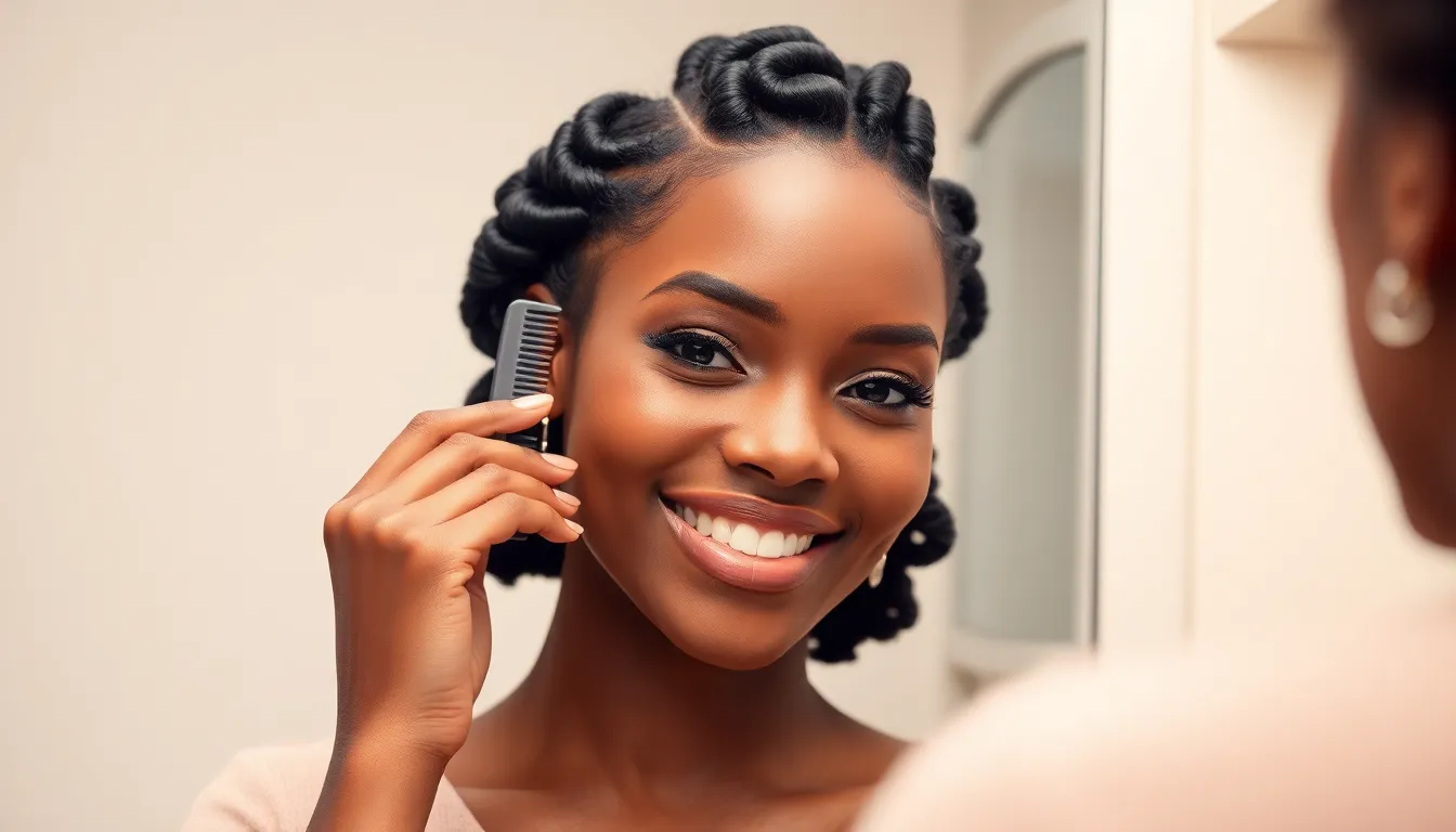 25 Stunning Gel Hairstyles for Black Women That Last All Day 4 25 Stunning Gel Hairstyles for Black Women That Last All Day 3