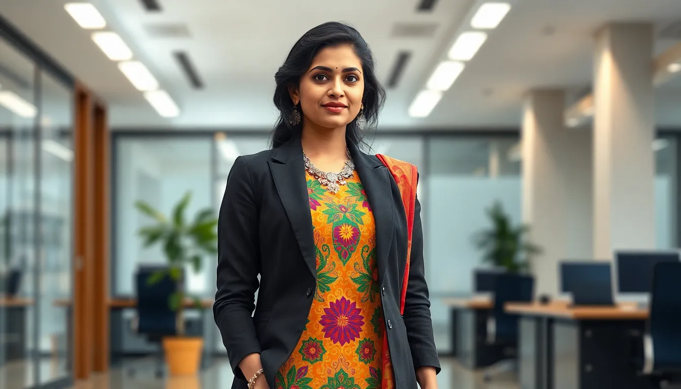 50+ Indian Office Wear Ideas: Stylish Work Outfits for Professional Women 3