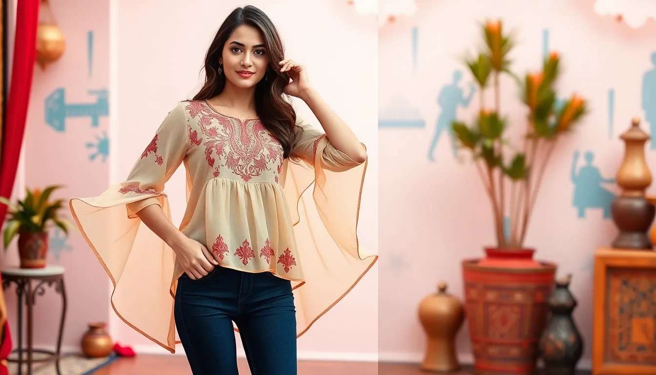 15 Stunning Indian Style Jeans Tops for Women: Fusion Fashion Guide 2025 4 15 Stunning Indian Style Jeans Tops for Women: Fusion Fashion Guide 2025 3