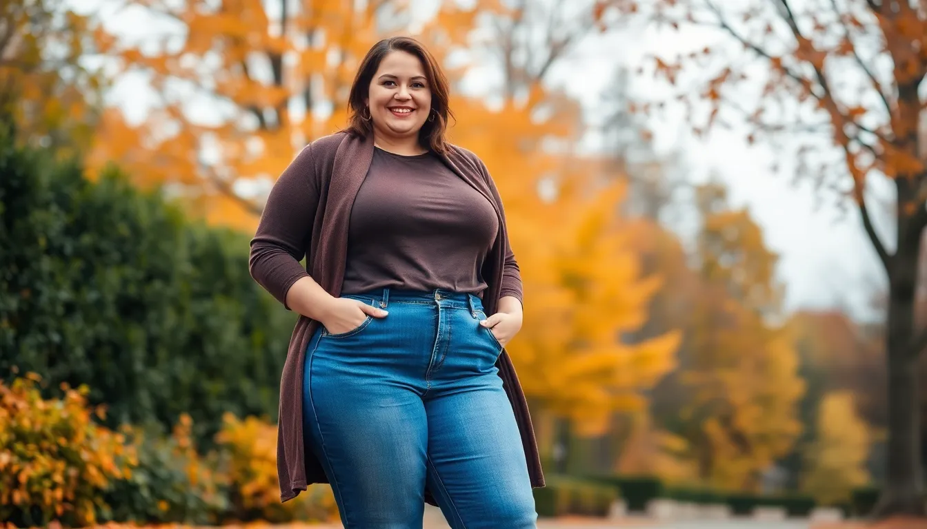 25 Flattering Plus Size Fall Outfits for Big Stomach - Style Tips That Actually Work 3