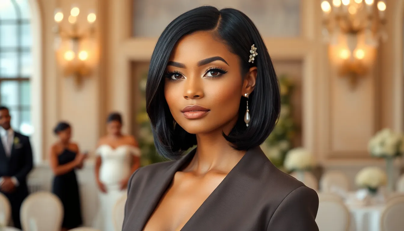 25 Stunning Short Hairstyles for Wedding Guests That'll Make You Look Amazing 4 25 Stunning Short Hairstyles for Wedding Guests That'll Make You Look Amazing 3
