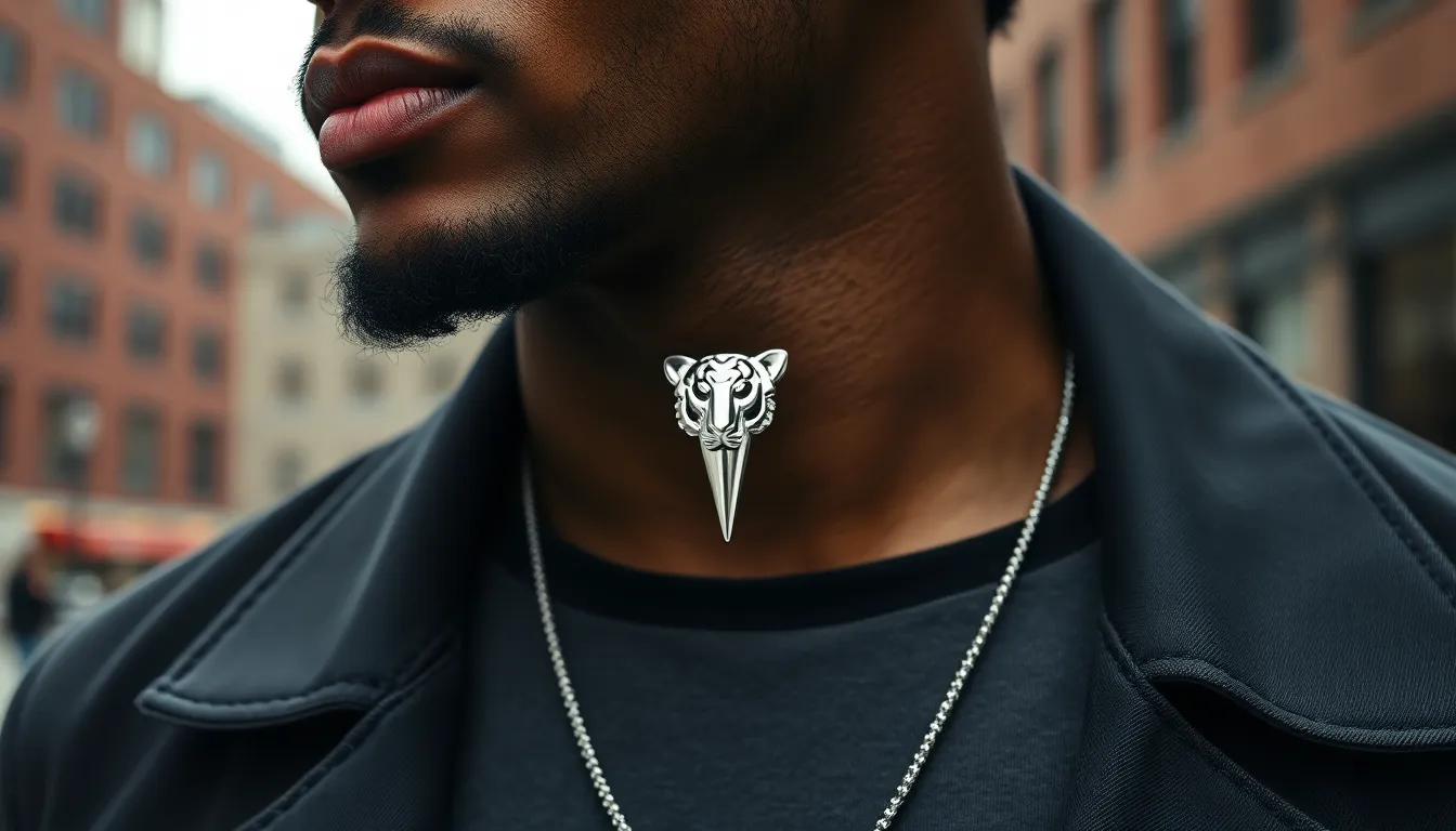 Tiger Nail Pendant Designs for Men: Bold Symbols of Strength & Style 3