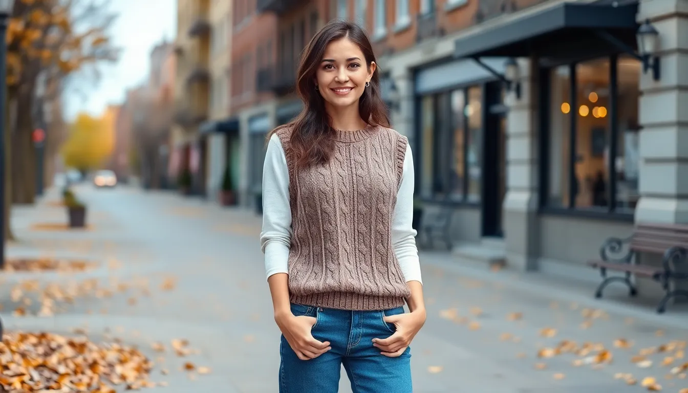 25 Stylish Vest and Jeans Outfits for Women That Look Effortlessly Chic 3