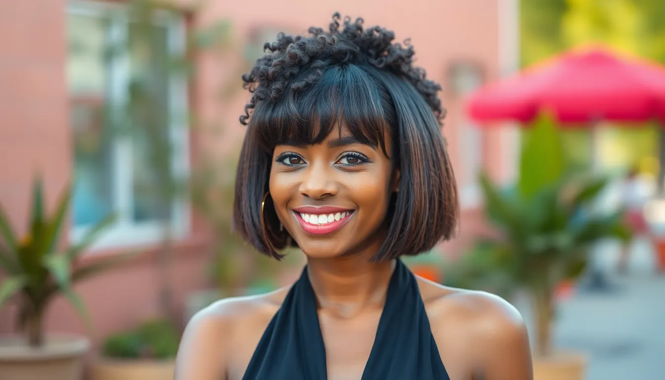 20 Stunning Bob with Bangs Styles for Black Women That'll Transform Your Look 6 20 Stunning Bob with Bangs Styles for Black Women That'll Transform Your Look 5