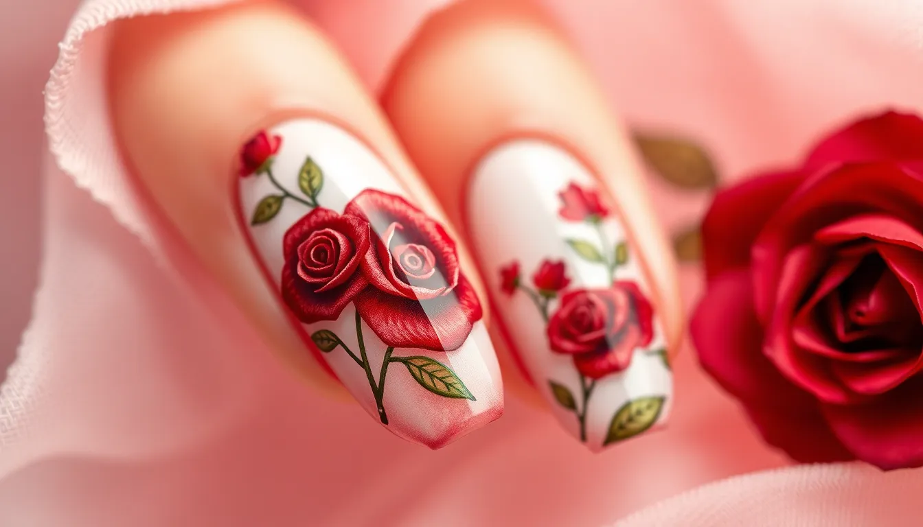 15 Classy Red Nail Art Designs for Your Wedding Day That'll Steal the Show 6 15 Classy Red Nail Art Designs for Your Wedding Day That'll Steal the Show 5
