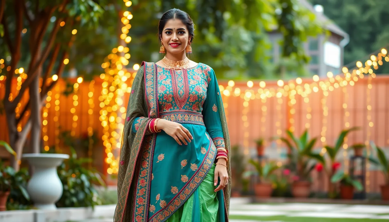 15 Stunning Indian Style Party Wear Suit Designs for Every Celebration 5