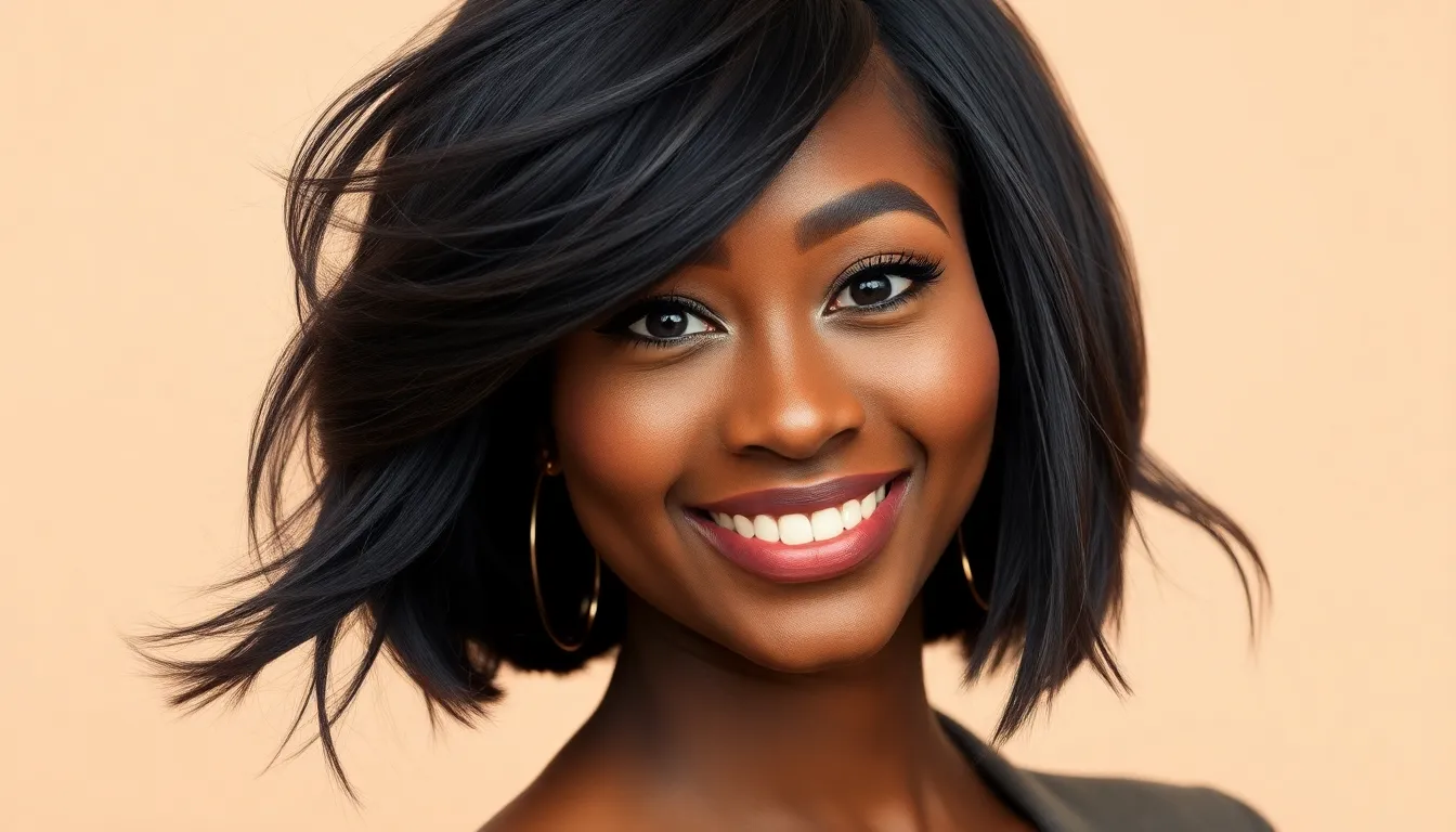 20 Stunning Bob with Bangs Styles for Black Women That'll Transform Your Look 8 20 Stunning Bob with Bangs Styles for Black Women That'll Transform Your Look 7