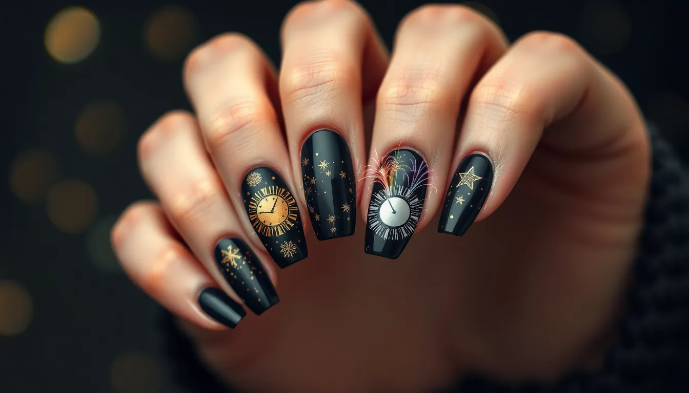 50+ Stunning Christmas and New Years Nail Ideas for Holiday Glam 8 50+ Stunning Christmas and New Years Nail Ideas for Holiday Glam 7