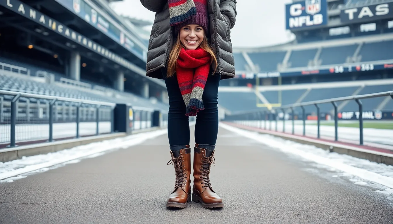 Winter NFL Game Day Outfits for Women: Stay Warm & Stylish in the Stadium 8 Winter NFL Game Day Outfits for Women: Stay Warm & Stylish in the Stadium 7
