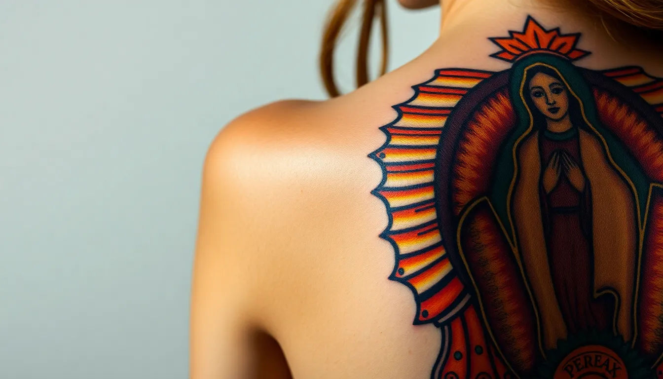 50+ Stunning Virgen de Guadalupe Tattoo Ideas for Women (2025 Designs) 8 50+ Stunning Virgen de Guadalupe Tattoo Ideas for Women (2025 Designs) 7