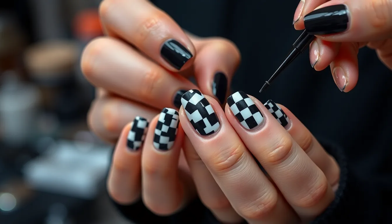 25 Simple Black and White Nail Ideas You Can DIY at Home (Beginner-Friendly!) 10 25 Simple Black and White Nail Ideas You Can DIY at Home (Beginner-Friendly!) 9