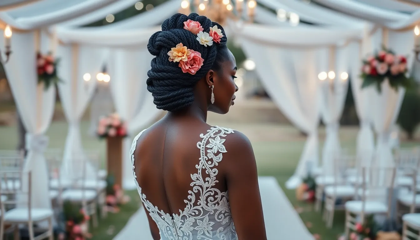 25 Stunning Braids for Wedding Hair Black Women Need to See in 2025 10 25 Stunning Braids for Wedding Hair Black Women Need to See in 2025 9