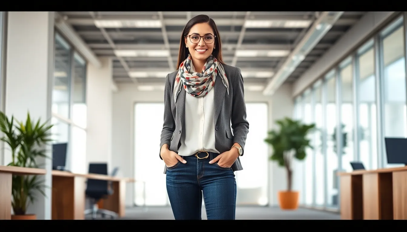 15 Chic Business Casual Outfits for Women with Jeans That Actually Work at the Office 9