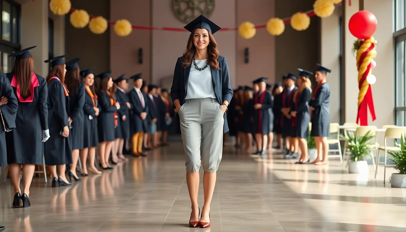 15 Classy Graduation Outfit Ideas for Moms That Photograph Beautifully 9