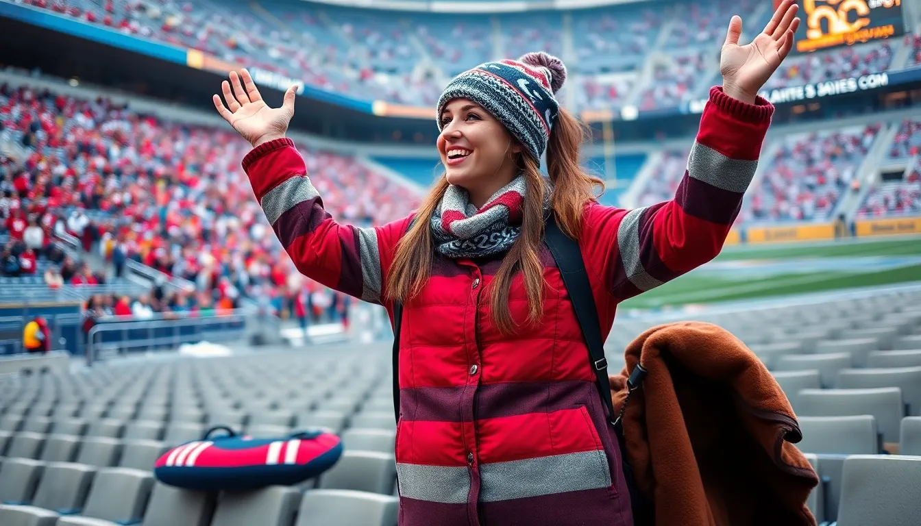 Winter NFL Game Day Outfits for Women: Stay Warm & Stylish in the Stadium 10 Winter NFL Game Day Outfits for Women: Stay Warm & Stylish in the Stadium 9