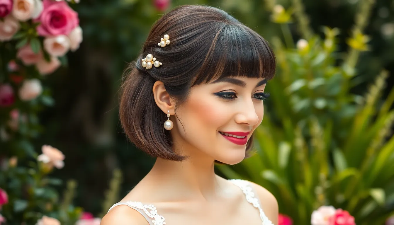 25 Stunning Short Hairstyles for Wedding Guests That'll Make You Look Amazing 10 25 Stunning Short Hairstyles for Wedding Guests That'll Make You Look Amazing 9