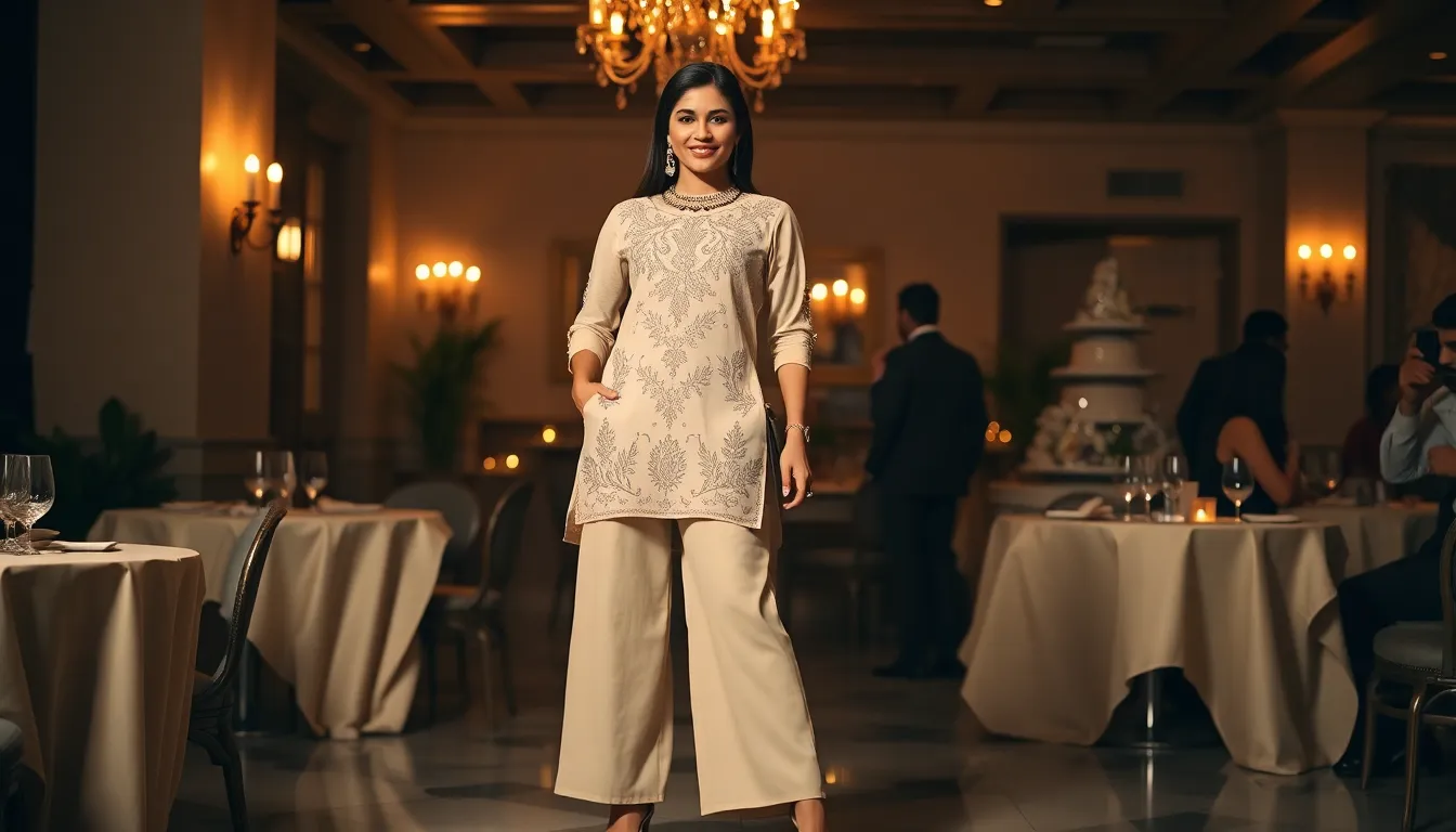 Short Kurti with Palazzo Party Wear: Style Guide for Every Celebration 10 Short Kurti with Palazzo Party Wear: Style Guide for Every Celebration 9