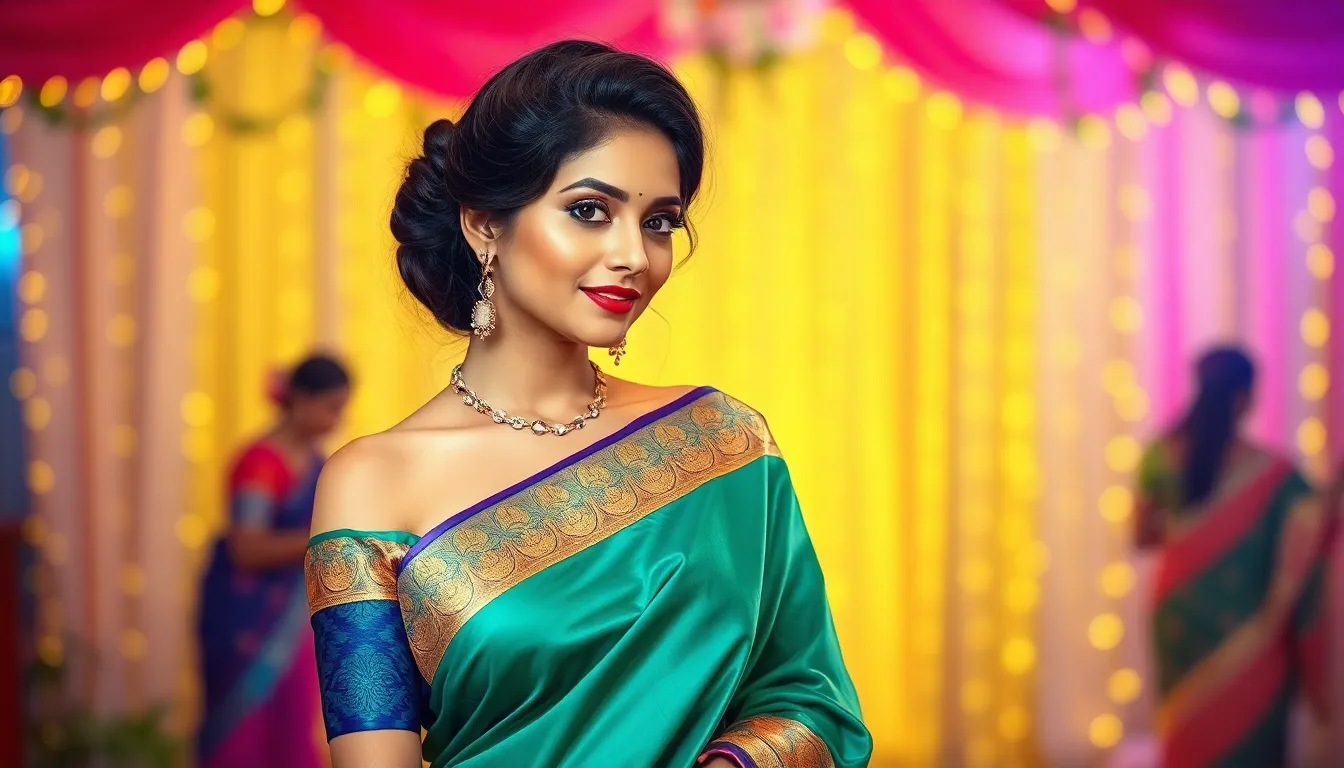 25 Stylish Sarees Party Wear Fashion Styles That'll Make You The Center of Attention 10 25 Stylish Sarees Party Wear Fashion Styles That'll Make You The Center of Attention 9