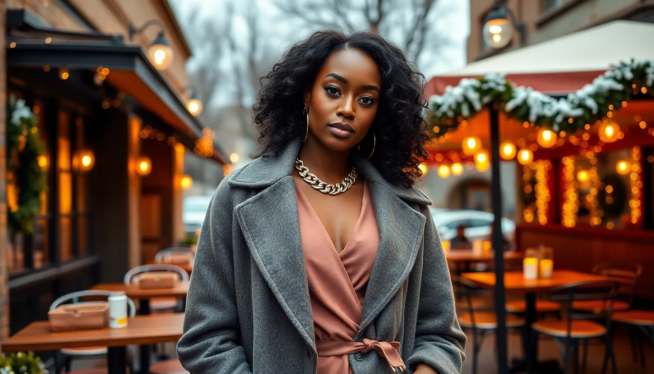 25 Winter Date Night Outfits for Black Women That Are Warm & Stunning 10 25 Winter Date Night Outfits for Black Women That Are Warm & Stunning 9