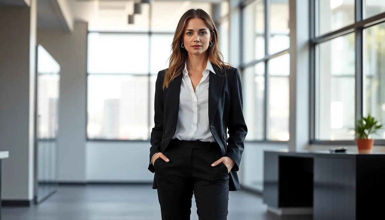 25 Chic Black and White Office Outfits for Women That Command Respect 11
