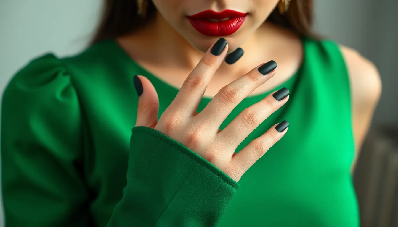 10 Best Nail Colors for Emerald Green Dress That Look Absolutely Stunning 12 10 Best Nail Colors for Emerald Green Dress That Look Absolutely Stunning 11