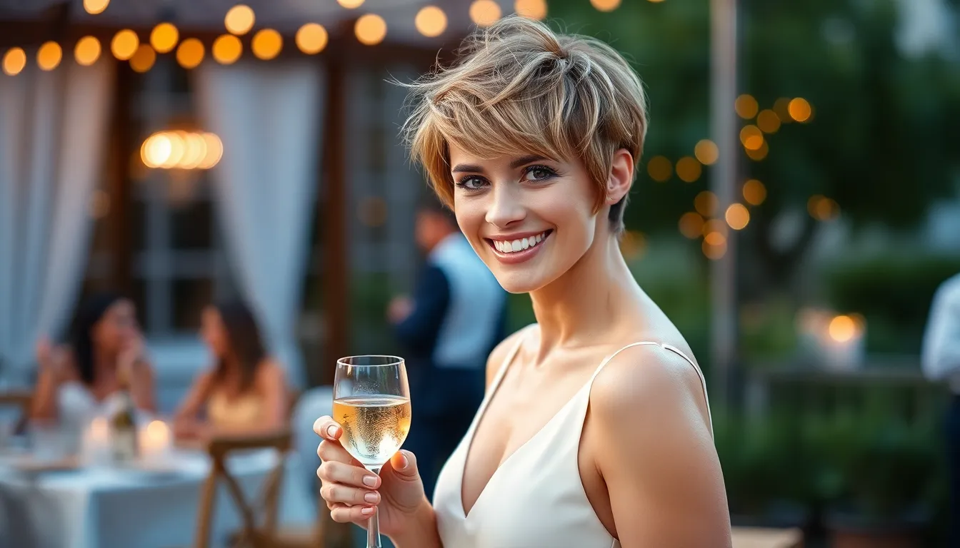 25 Stunning Short Hairstyles for Wedding Guests That'll Make You Look Amazing 12 25 Stunning Short Hairstyles for Wedding Guests That'll Make You Look Amazing 11