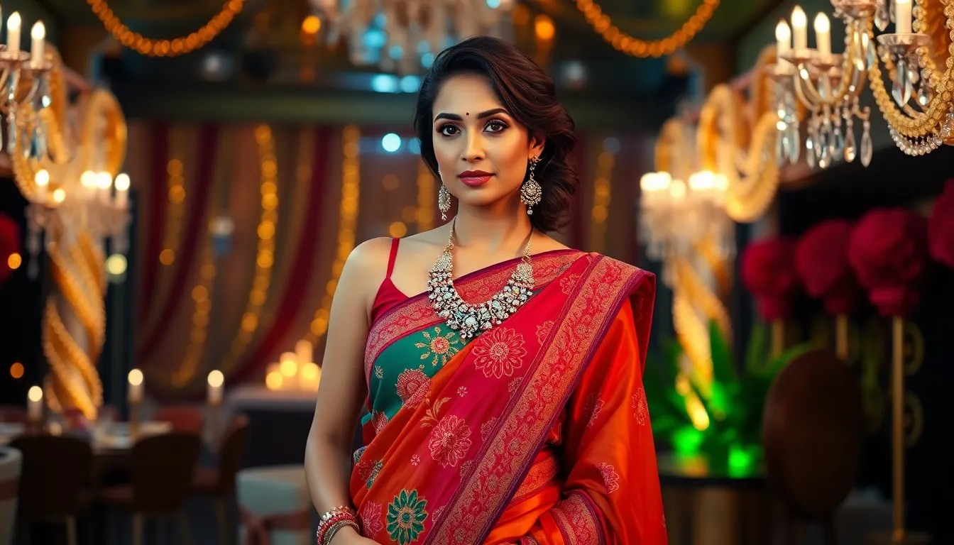 25 Stylish Sarees Party Wear Fashion Styles That'll Make You The Center of Attention 12 25 Stylish Sarees Party Wear Fashion Styles That'll Make You The Center of Attention 11