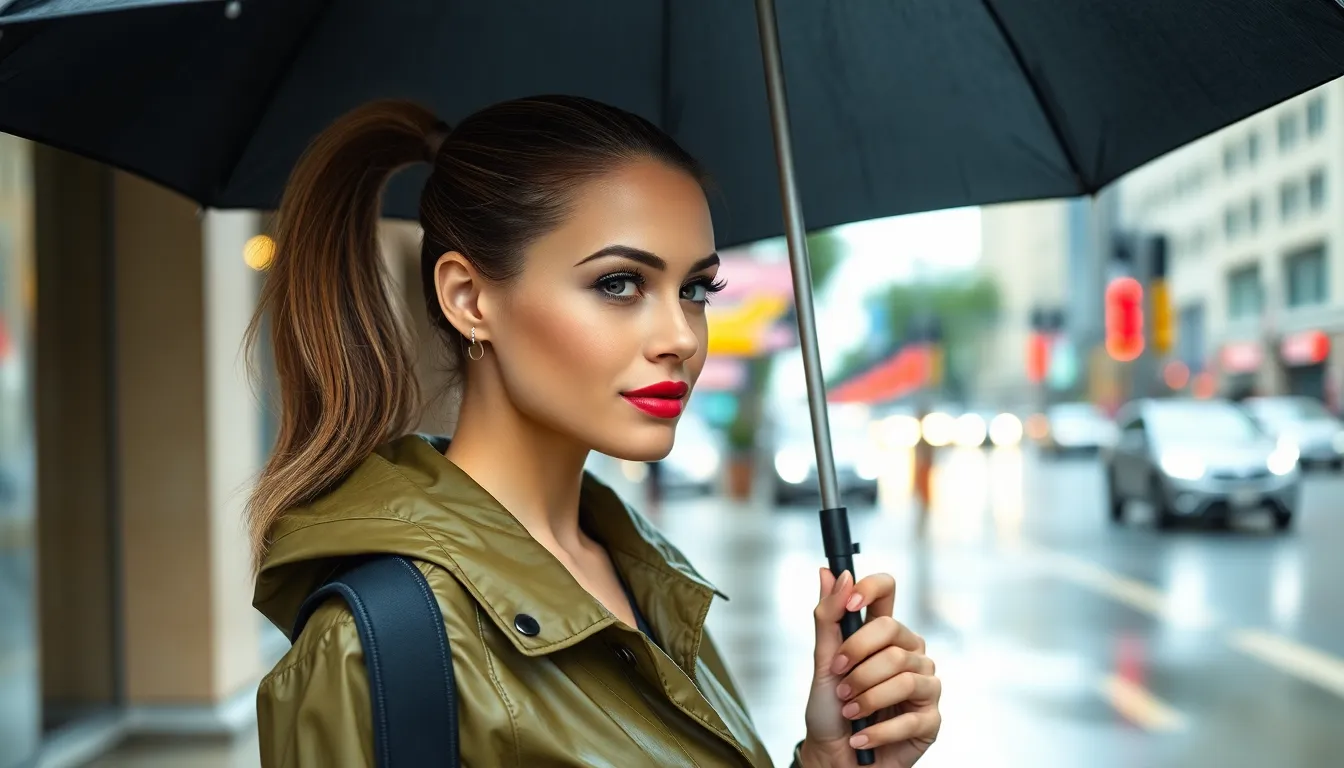 15 Chic Summer Rainy Day Outfit Ideas for Effortless Street Style 12 15 Chic Summer Rainy Day Outfit Ideas for Effortless Street Style 11