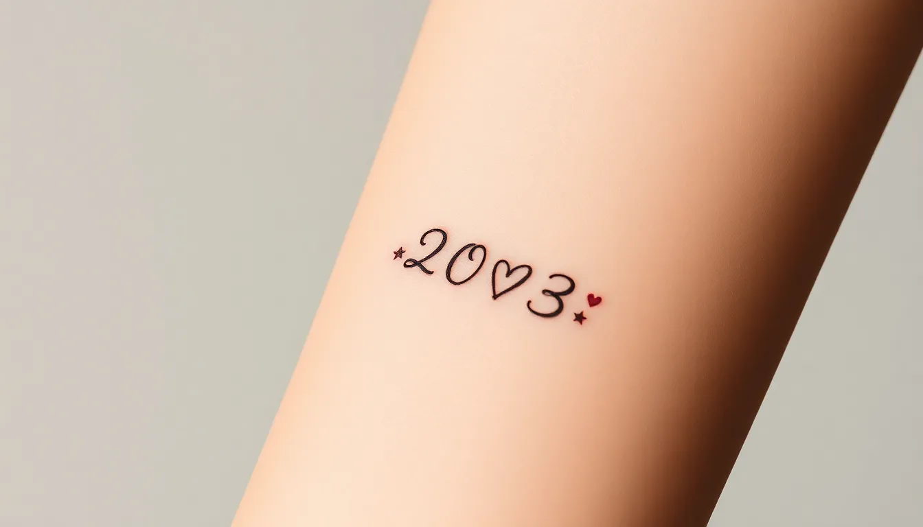 50+ Stunning Birth Year Tattoo Ideas for Women: From Minimalist to Bold Designs 14 50+ Stunning Birth Year Tattoo Ideas for Women: From Minimalist to Bold Designs 13