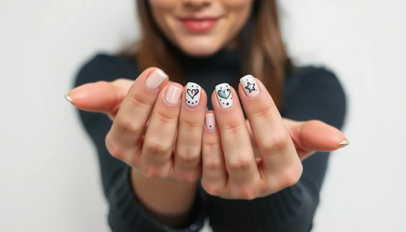 25 Simple Black and White Nail Ideas You Can DIY at Home (Beginner-Friendly!) 14 25 Simple Black and White Nail Ideas You Can DIY at Home (Beginner-Friendly!) 13