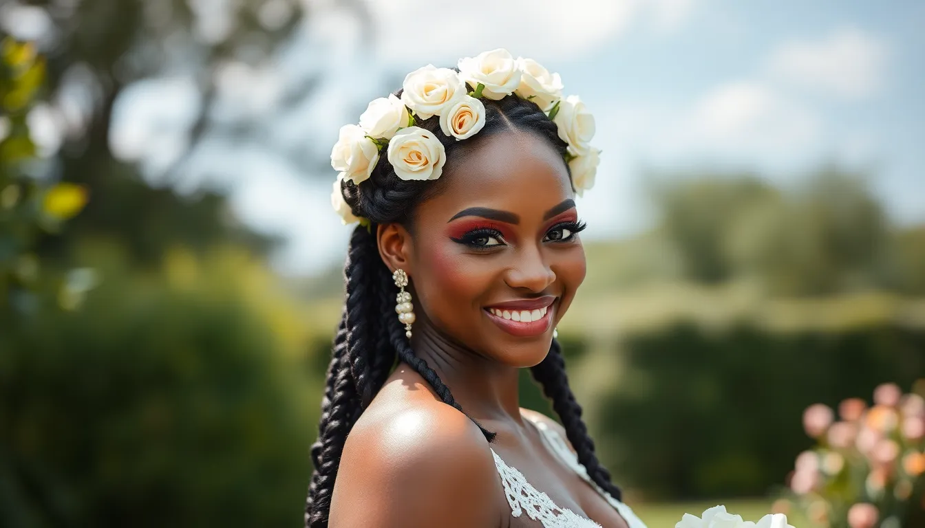 25 Stunning Braids for Wedding Hair Black Women Need to See in 2025 14 25 Stunning Braids for Wedding Hair Black Women Need to See in 2025 13