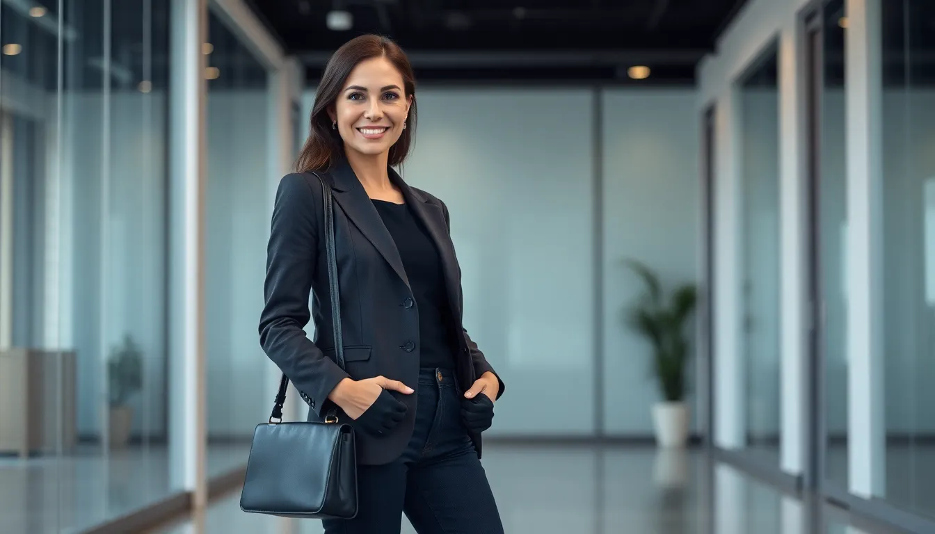 15 Chic Business Casual Outfits for Women with Jeans That Actually Work at the Office 13