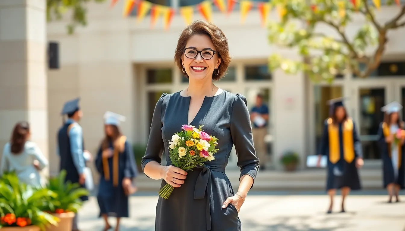 15 Classy Graduation Outfit Ideas for Moms That Photograph Beautifully 13