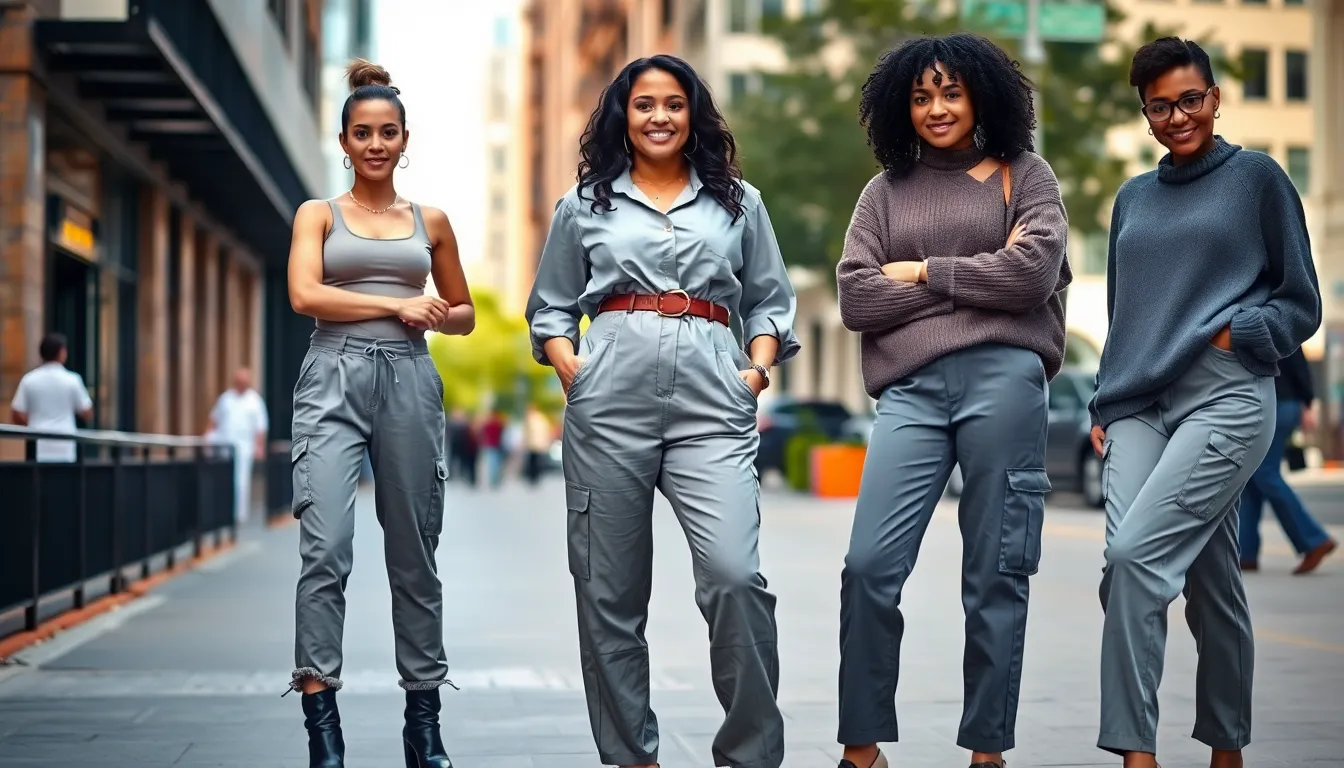 25 Stylish Gray Cargo Pants Outfits for Women That Actually Look Chic 13