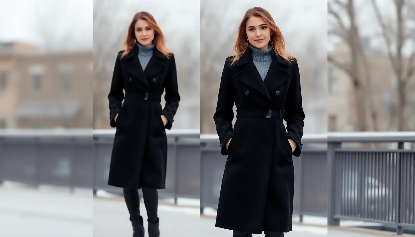 10 Classy Long Black Coat Outfit Ideas for Winter That Look Effortlessly Chic 14 10 Classy Long Black Coat Outfit Ideas for Winter That Look Effortlessly Chic 13