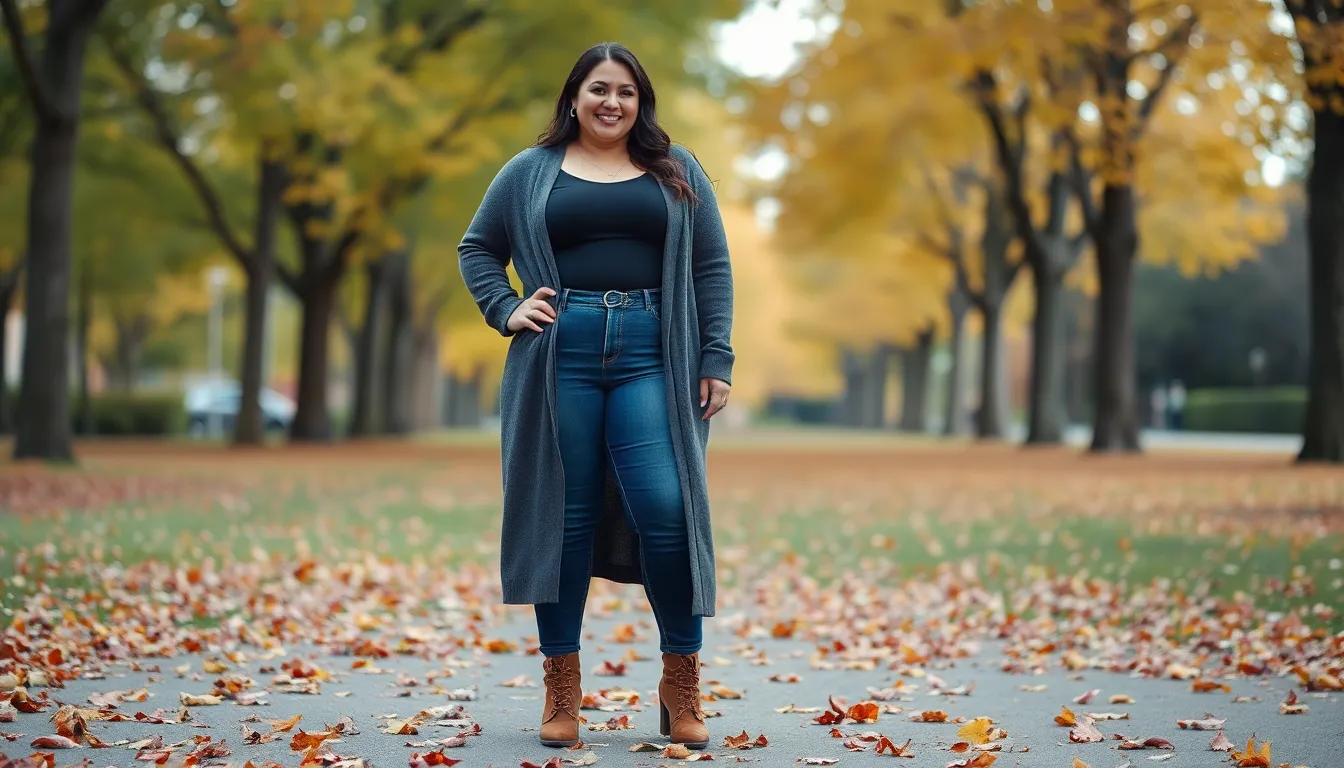25 Flattering Plus Size Fall Outfits for Big Stomach - Style Tips That Actually Work 13