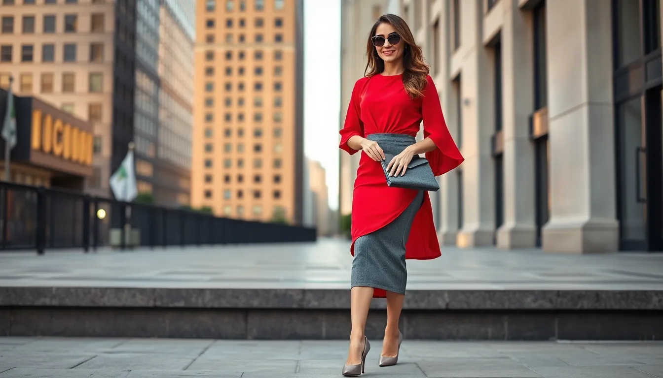 25 Stunning Red and Grey Outfits for Women That Turn Heads Every Time 14 25 Stunning Red and Grey Outfits for Women That Turn Heads Every Time 13