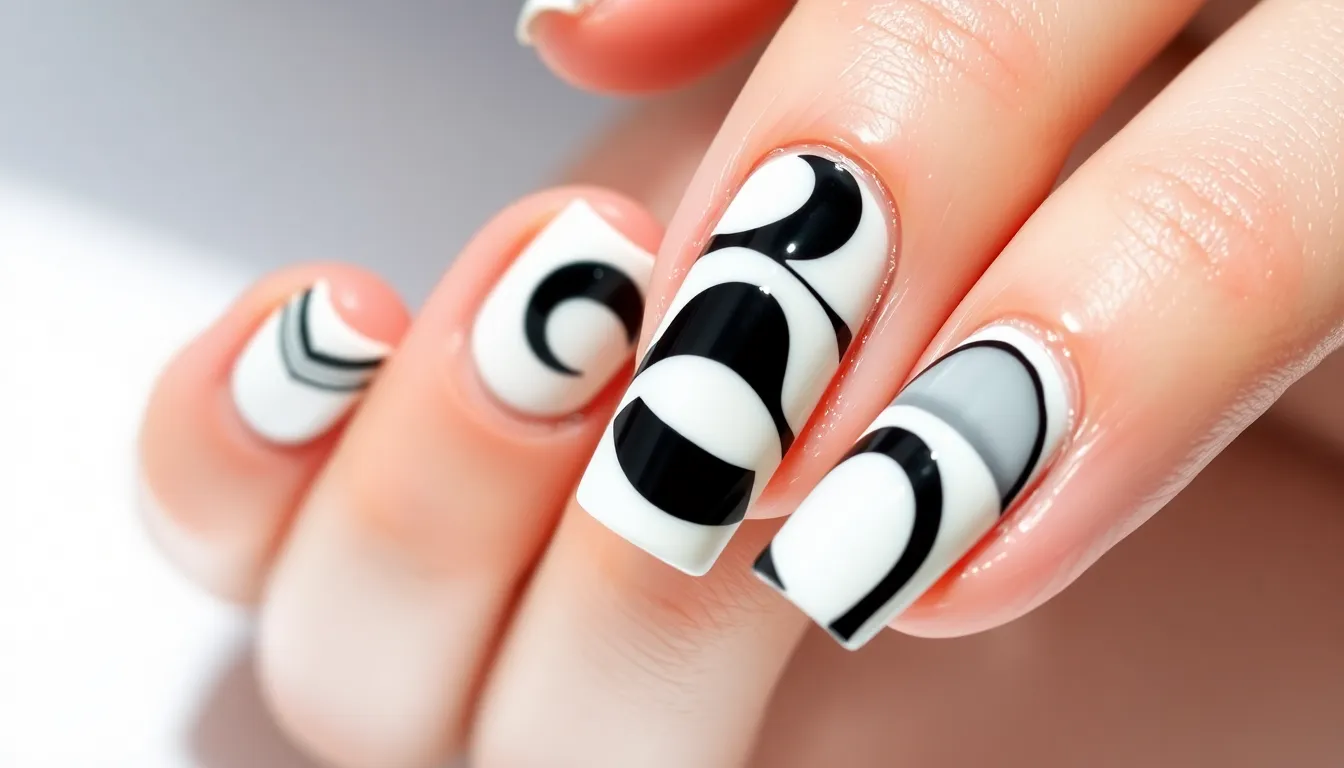 25 Simple Black and White Nail Ideas You Can DIY at Home (Beginner-Friendly!) 16 25 Simple Black and White Nail Ideas You Can DIY at Home (Beginner-Friendly!) 15