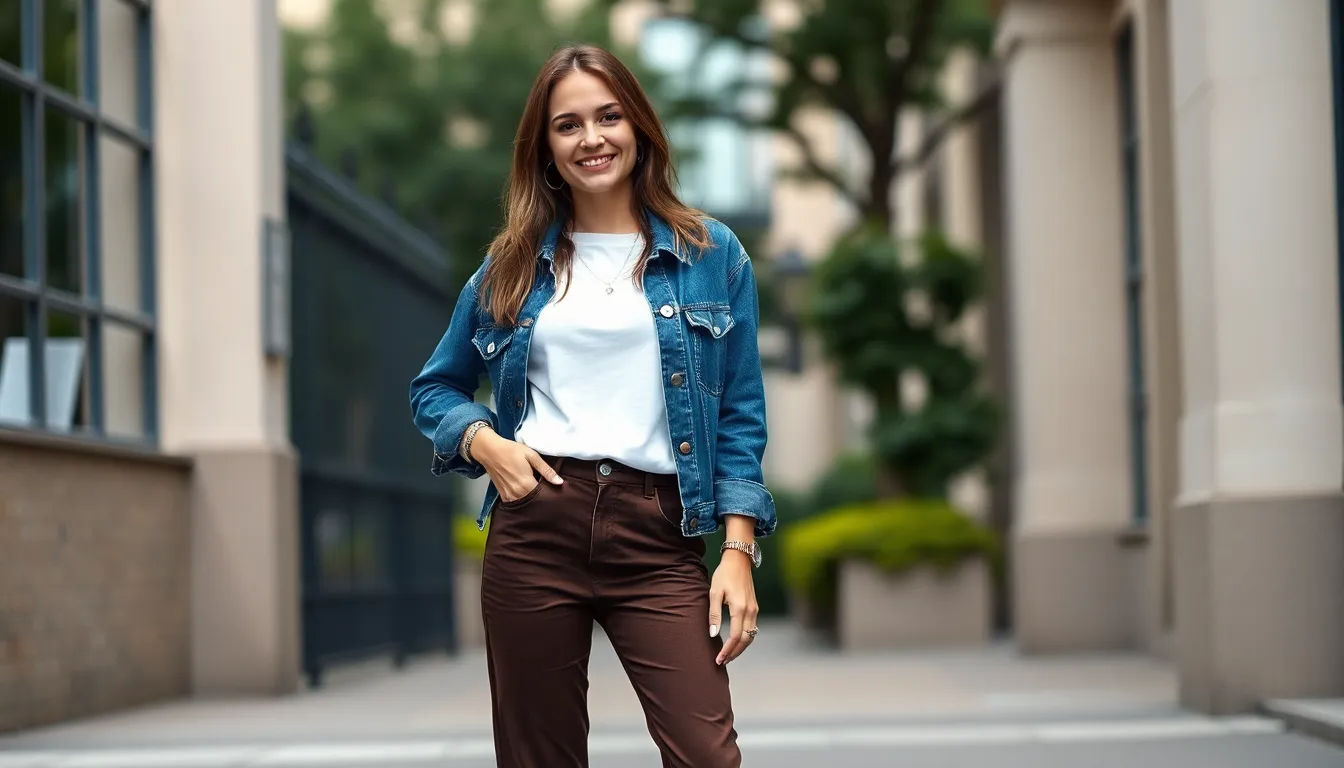 50+ Dark Brown Pants Outfit Ideas for Women: From Office to Weekend Style 15