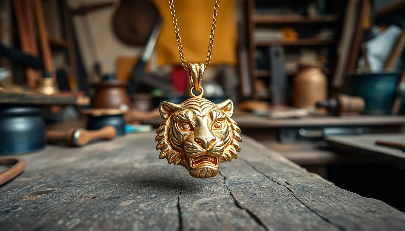 Tiger Nail Pendant Designs for Men: Bold Symbols of Strength & Style 15
