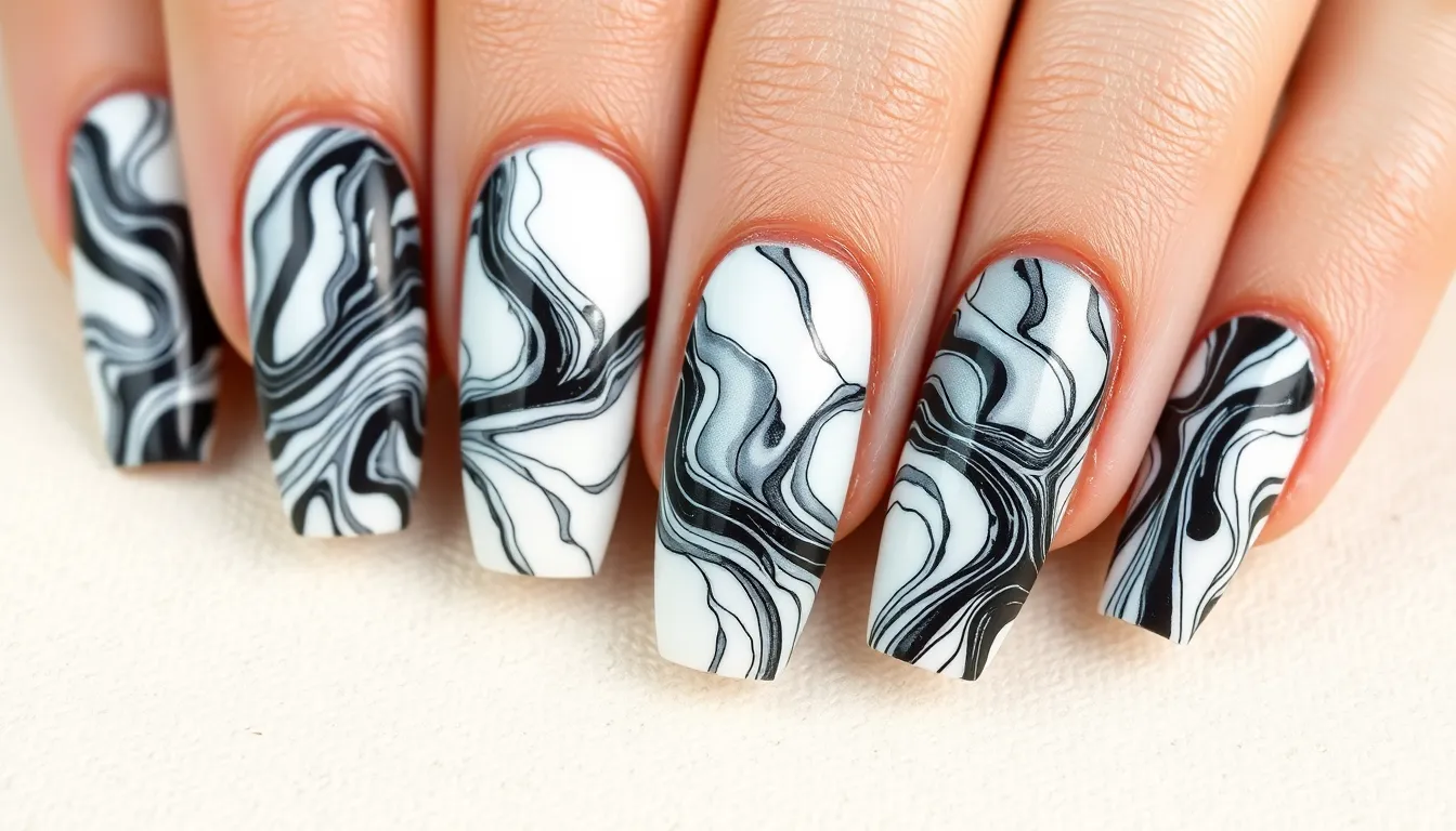 25 Simple Black and White Nail Ideas You Can DIY at Home (Beginner-Friendly!) 18 25 Simple Black and White Nail Ideas You Can DIY at Home (Beginner-Friendly!) 17