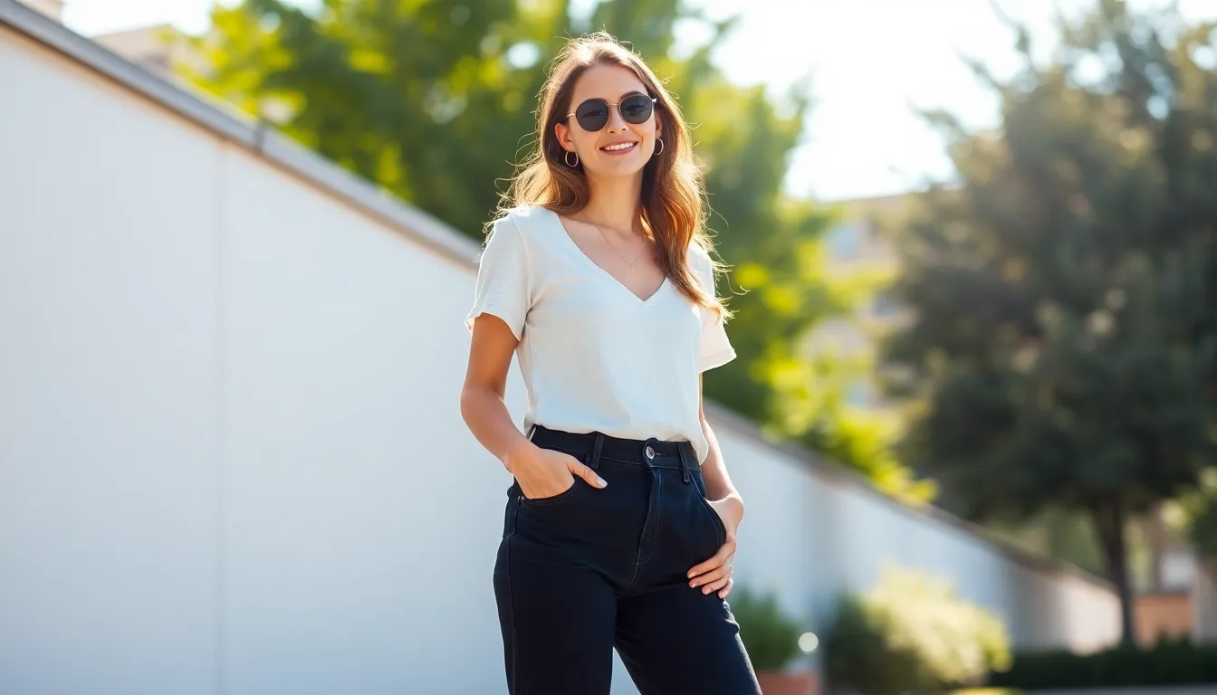 25 Chic Black Wide Leg Jeans Outfit Summer Ideas That'll Keep You Cool & Stylish 18 25 Chic Black Wide Leg Jeans Outfit Summer Ideas That'll Keep You Cool & Stylish 17