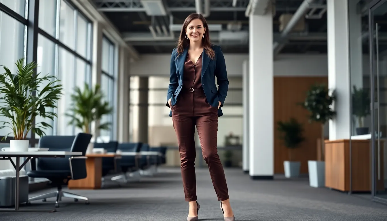 50+ Dark Brown Pants Outfit Ideas for Women: From Office to Weekend Style 17