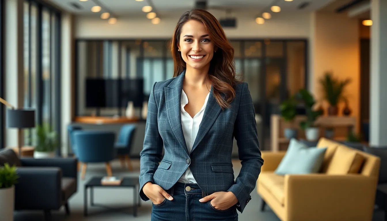 15 Chic Business Casual Outfits for Women with Jeans That Actually Work at the Office 1