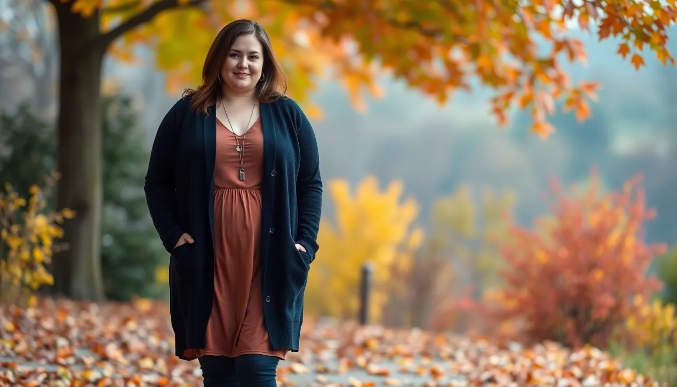 25 Flattering Plus Size Fall Outfits for Big Stomach - Style Tips That Actually Work 1