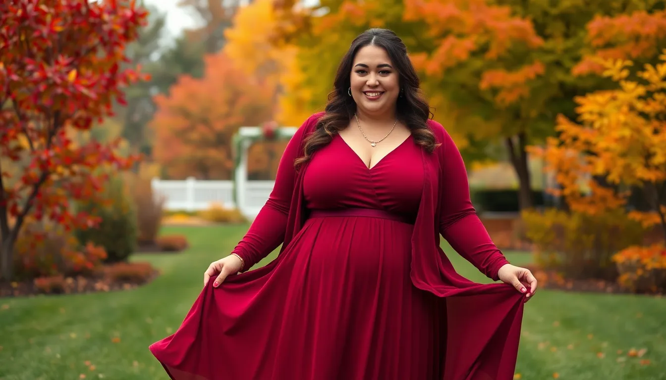 Plus Size Fall Wedding Guest Outfits: 15 Stunning Looks That Flatter Every Curve 2 Plus Size Fall Wedding Guest Outfits: 15 Stunning Looks That Flatter Every Curve 1