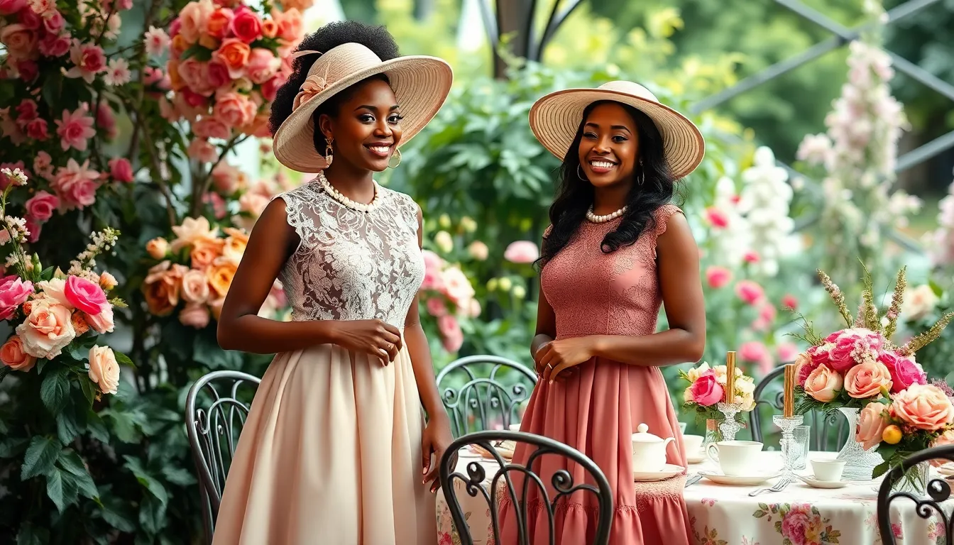 25 Stunning Tea Party Outfits for Black Women That Turn Heads 2 25 Stunning Tea Party Outfits for Black Women That Turn Heads 1