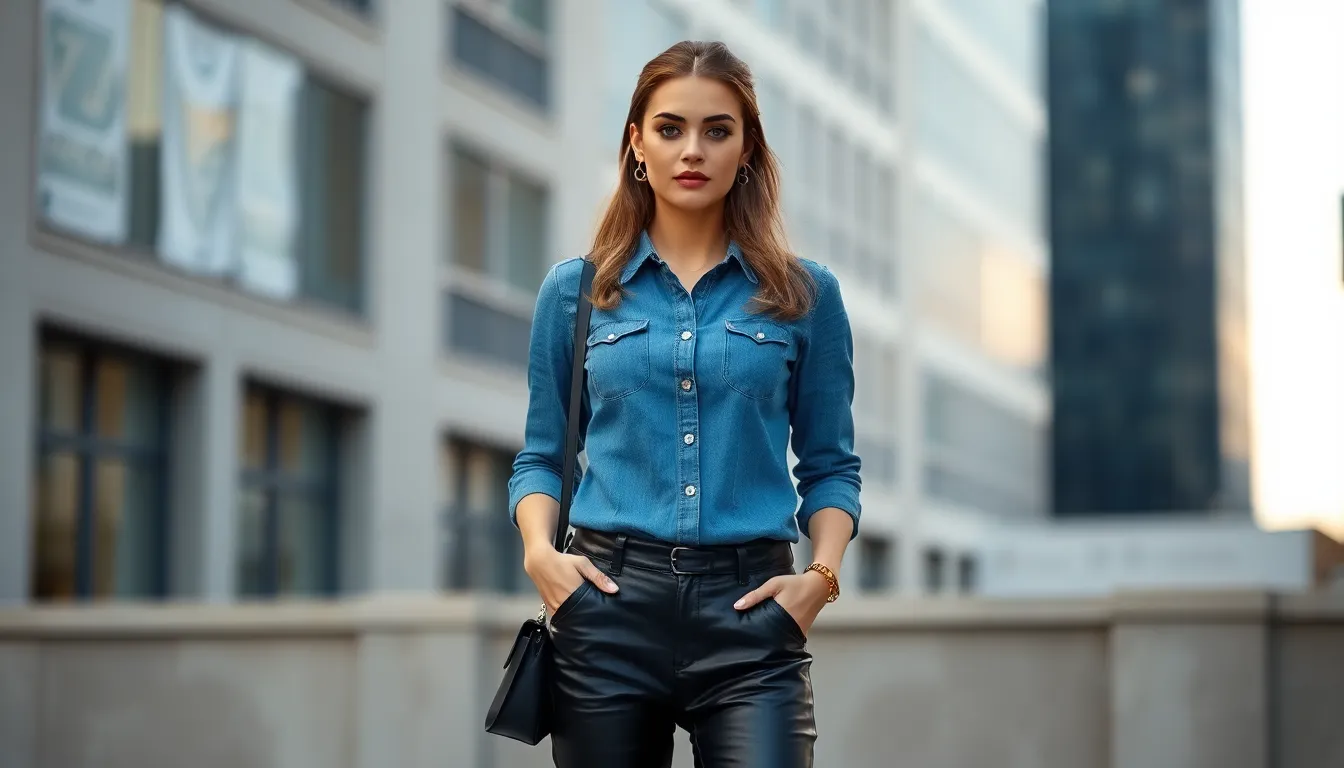 25 Stylish Denim Button Up Shirt Outfit Ideas for Every Occasion (2025 Guide) 7